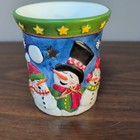 NEW Yankee Candle Winter Scene with Snowmen Tea Light Wax Tart Warmer Christmas