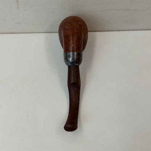 Petersons Smoking Pipe Sterling Silver Mounted Dublin Ireland Vintage - Picture 7 of 8