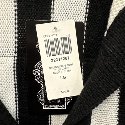 Neu mit Etikett Beetlejuice Strickjacke Hoodie Reißverschluss Pullover heißes Thema exklusiv Größe Large - Bild 3 von 7