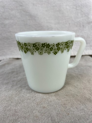 Vintage Set of 4 Pyrex Woodland Brown Vintage FloralCoffee Tea Cups + Daisy Mug - Picture 12 of 13