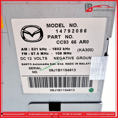 CD-Player Autoradio CC9366AR0 14792086 MAZDA 5 (CR19) 2.0 CD - Bild 7 von 7