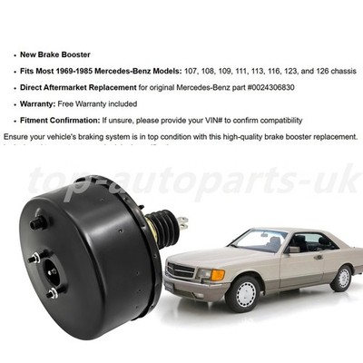 Brake Booster 0024306830 Fit Mercedes-Benz 1969-1985 280S 380SE 450SE 500SEC