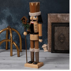Lantern & Birdhouse Wood Nutcracker