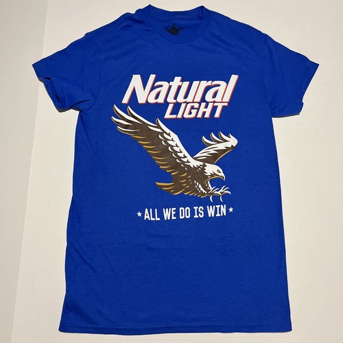 Anheuser-Busch Natural Light Shirt All We Do Is Win Size Small 100% Cotton - Picture 2 of 7