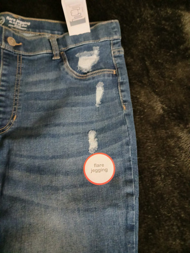 Wonder Nation Girls Pull On Flare Jegging Distressed Patches Sz XL14-16plus NWT - Picture 5 of 20