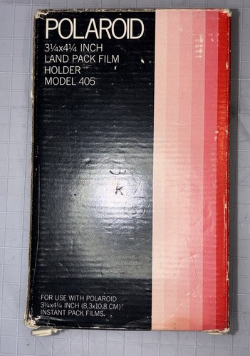 Polaroid Model 405 3¼x4¼ Inch Land Pack Film Holder - Picture 1 of 5