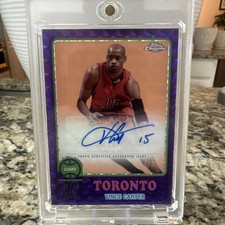 2024-25 Topps Chrome - Vince Carter 1973 Topps Auto Purple Geometric - Raptors