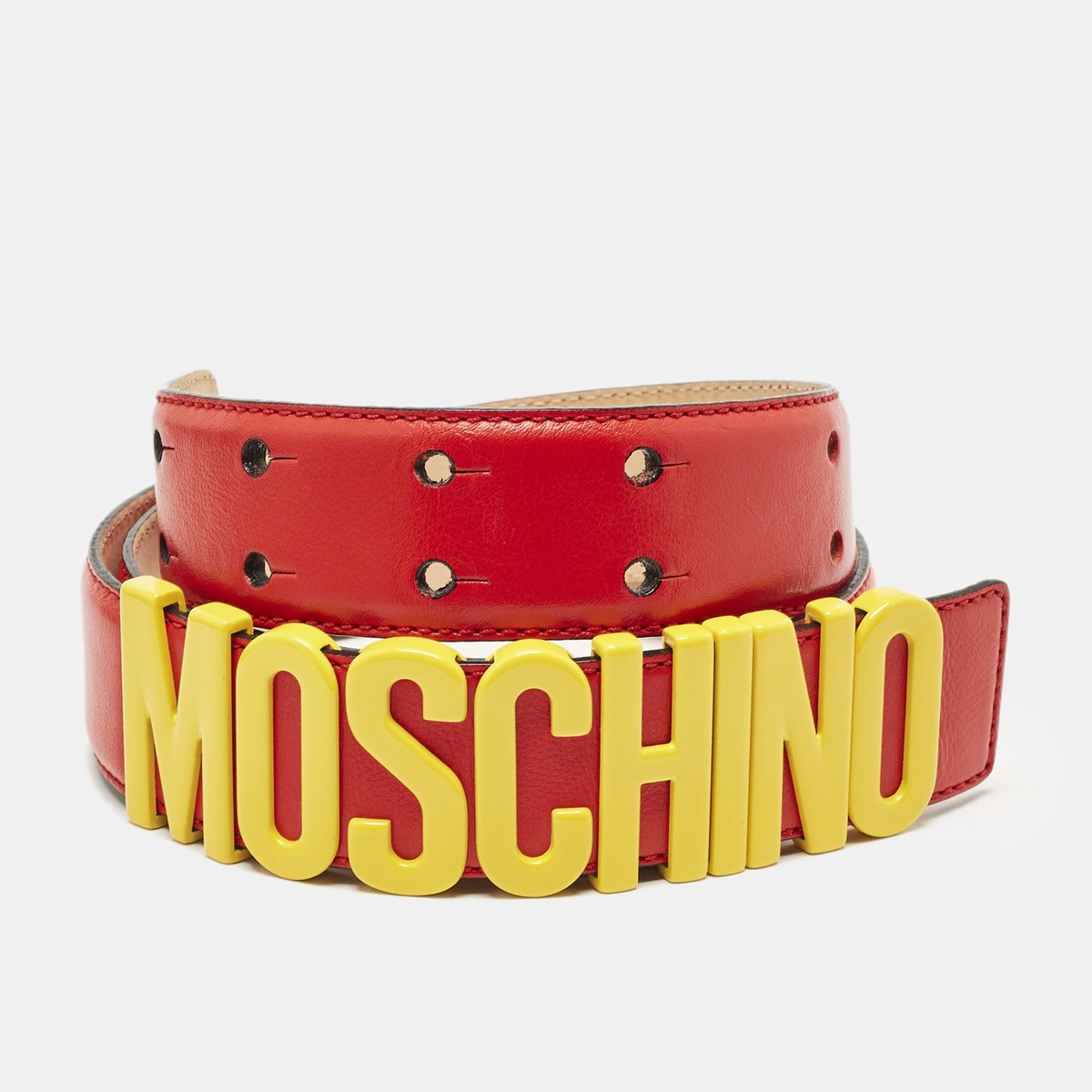 MOSCHINO ベルト Moschino モスキーノ ロゴプレート ベルト | ブラック | FARFETCH JP