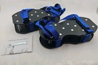 Lawn Aerator Shoes for Grass - Pre-Assembled Grass Aerator Shoes Black and Blue