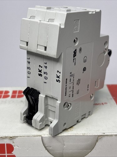 (5) ABB S202K2 2A 2-poliger Leitungsschutzschalter K-Kurve MCB HUTSCHIENENMONTAGE 277V NEU 📦 - Bild 7 von 19