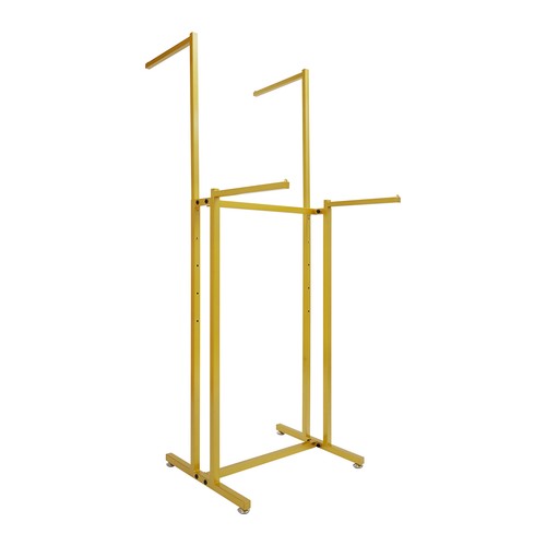 Goldener 4-Kopf Kleiderbügel, Kleiderständer, Kleiderständer, freistehender Kleiderständer - Bild 10 von 13