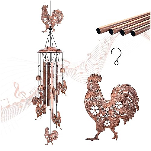 Chicken Wind Chimes Outdoor Chicken Gifts for Women/Men/Mom/Grandma Rooster - Picture 2 of 7