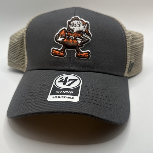 Cleveland Browns '47 Brand Flagship MVP Brownie Elf Trucker Hat Charcoal