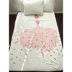Laura Ashley Kids Bedding Set(4) Pink Ballerina Floral Twin Duvet 51X76" Pillows