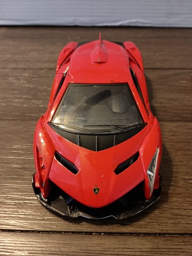 LAMBORGHINI VENENO RED "HYPER-SPEC" 1/24 DIECAST MODEL CAR BY JADA 34212 - Picture 5 of 18