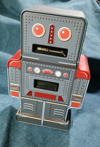 Paladone Tin Robot Digital Money Box Made in England 20cm - Picture 1 of 5