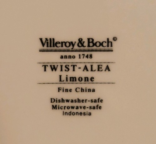 Villeroy Boch Twist Alea Limone 8" Pasta / Soup Bowl Fine China Nice Cond - Picture 2 of 2