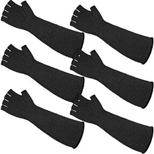 3 Pairs Protective Arm Sleeves Arm Protectors for Thin Skin 11.8 inches Black