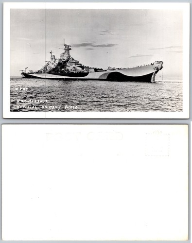 USS Missouri Schlachtschiff US Navy Schiff Postkarte