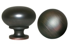 Oil Rubbed Bronze Round kitchen Cabinet drawer Knob 1 1/4" knobs pull