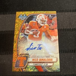 2024 Bowman U Chrome Football Nico Iamaleava 1st Gold Shimmer /50 Auto 