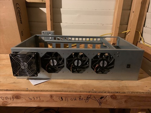 For 8 GPU Mining Rig Frame Miner Case w/ 4 Fans and 4GB DDR3 Mining Motherboard - Picture 4 of 5