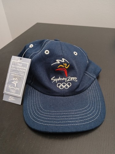 Vintage NWT NOS Sydney 2000 Olympics Navy Blue Snapback Hat Olympics