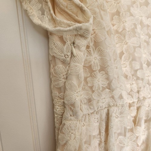 NEW BOHME Cream 'Isn't It Lovely' Embroidered Floral Feminine Midi Dress XL - Picture 7 of 11