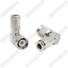 1x TNC Plug Male Right Angle Clamp Connector For LMR195 RG58 RG400 RG142 Cable
