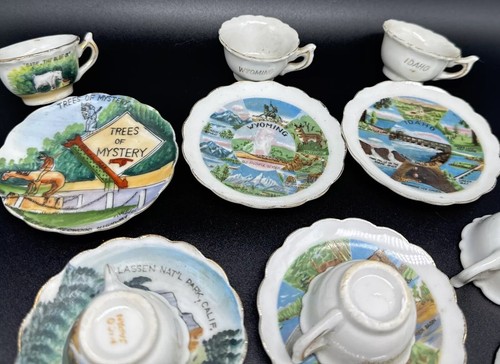 Mini Assortment Souvenir Vintage Tea Cups Saucers Teapots Ashtrays Stands 28 Pcs - Bild 5 von 15