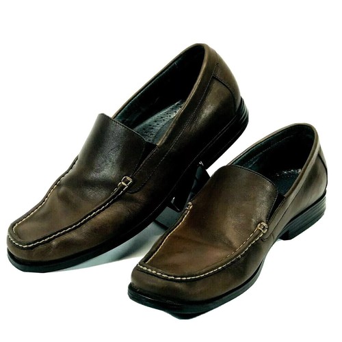 Zapatos Mocasines Informales Bostonian 27107 Para Hombre Cuero Marrón Sin Cordones Talla 11 M - Imagen 2 de 7