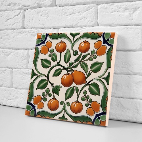 Juego de 2 azulejos de pared de cerámica española cocina mediterránea decoración salpicadero - Imagen 2 de 3