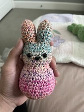 Handmade Crochet Amigurumi Bunny Peep Plush/Easter Peep Plushie