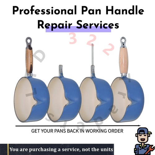 LE CREUSET DESCOWARE S T A U B COPCO COUSANCE PRESTIGE PFANNENGRIFF REPARATURSERVICE - Bild 1 von 17