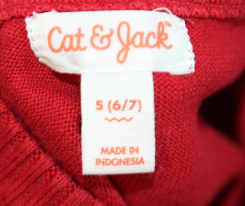 *BOYS SIZE SMALL (6/7) CAT & JACK RED SWEATER--EXCELLENT 4-30-2 - Picture 3 of 4