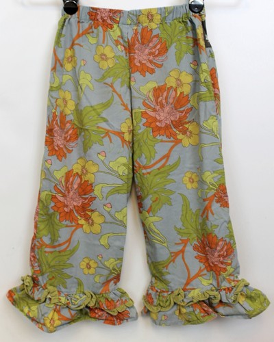 Matilda Jane Kids Girls Sz 6 Fall 2010 Field Trip Samantha Ruffles Floral Pants - Picture 2 of 5