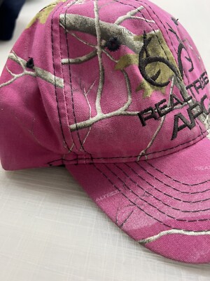 Realtree APC Camo Retro Vintage Ladies Hat Cap Pink Hunter Cowgirl