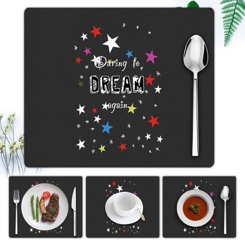 Placemats Coasters, Heat Insulation PU Leather Table Mats Waterproof Washable UK - Picture 10 of 38