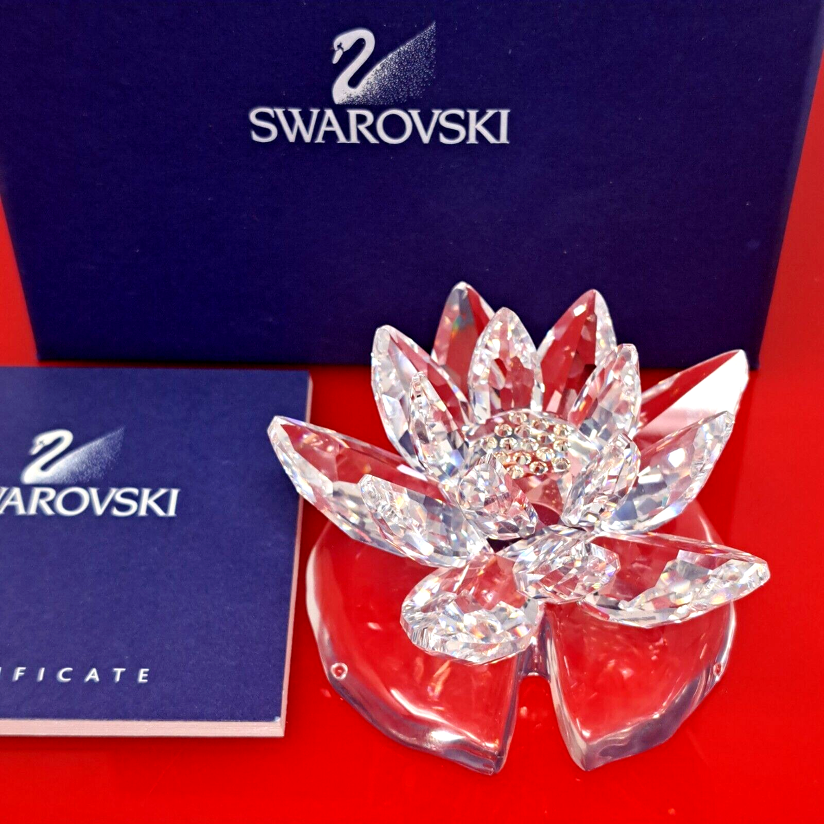 【オープニング 大放出セール】 2005 SWAROVSKI 000 9100 / 838178 Figurine Crystal WATERLILY 水草