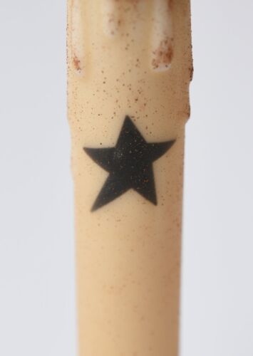 Primitive Handcrafted Colonial Black Star 4"H Led Timer Taper Candle - Picture 2 of 4
