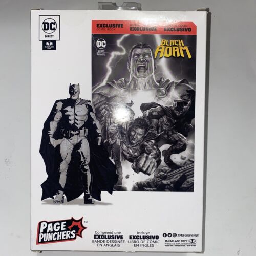 NEU DC McFarlane Page Punchers Batman weiß schwarz Adam Variante mit Comicbuch - Bild 2 von 3