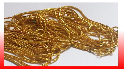Cadena de serpiente enchapada en oro 1,2 mm x 18 pulgadas - Compra 2 Obtén 1 GRATIS - Imagen 6 de 8
