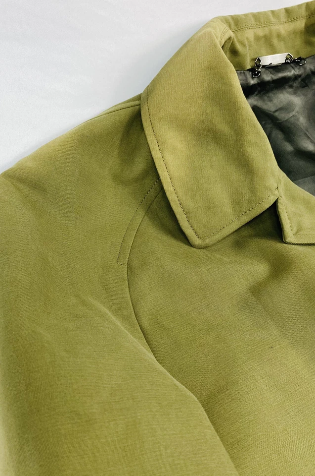 Hardy Amies оливковый хлопок подпоясанный Тренч размер мужской 42R новый с ярлыками - Изображение 4 из 4