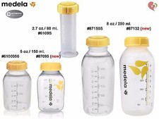 MEDELA BREAST MILK FEEDING STORAGE COLLECTION BOTTLE WITH LID 3 oz/ 5 oz/ 8 oz