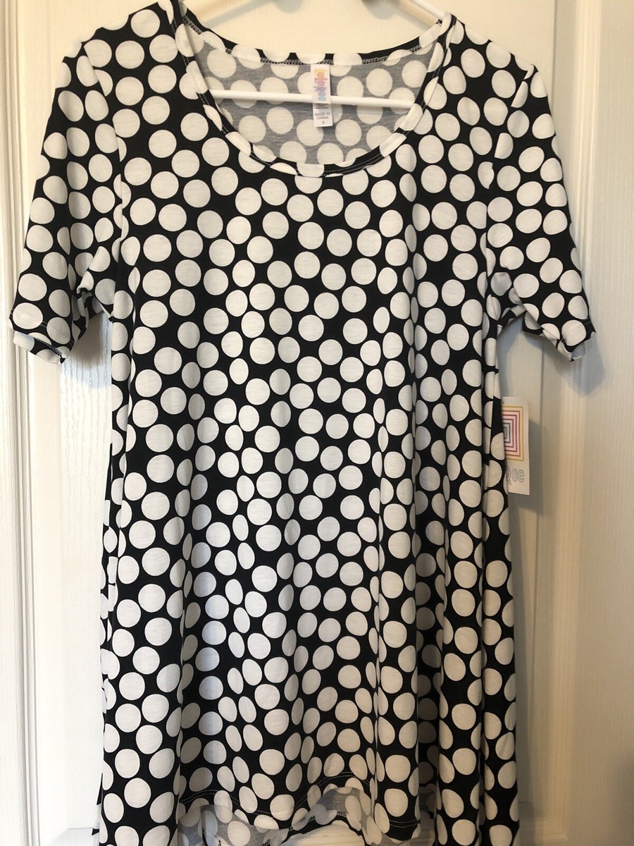 Lularoe Perfect T Womens Small NEW Black And White Polka Dot
