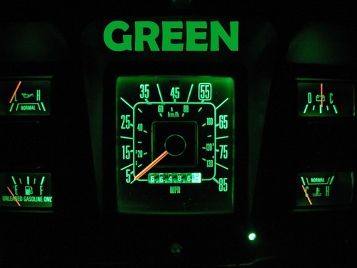 Gauge Cluster LED Dashboard Bulbs Kit Green For Ford 1973-1978 F100 - F350 Truck - Foto 2 di 7