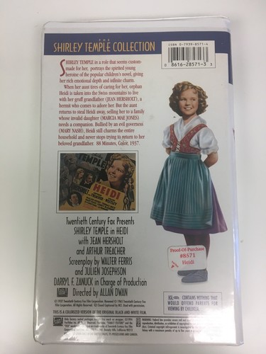 Heidi (VHS, 1998, Colorized) - Picture 3 of 3
