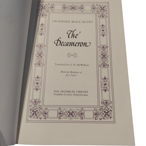 The Decameron Giovanni Boccaccio The Franklin Library Leatherette 1981 VTG - Picture 5 of 7