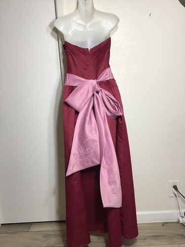 EDÉN MAIDS DRESS MAXI DRESS WOMEN DEEP Wine And Pink Color Sz 12  - Bild 5 von 15