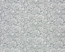 BALLARD DESIGNS MARTA CLOUD GRAY FLORAL VINES MULTIUSE FABRIC BY THE YARD 56"W